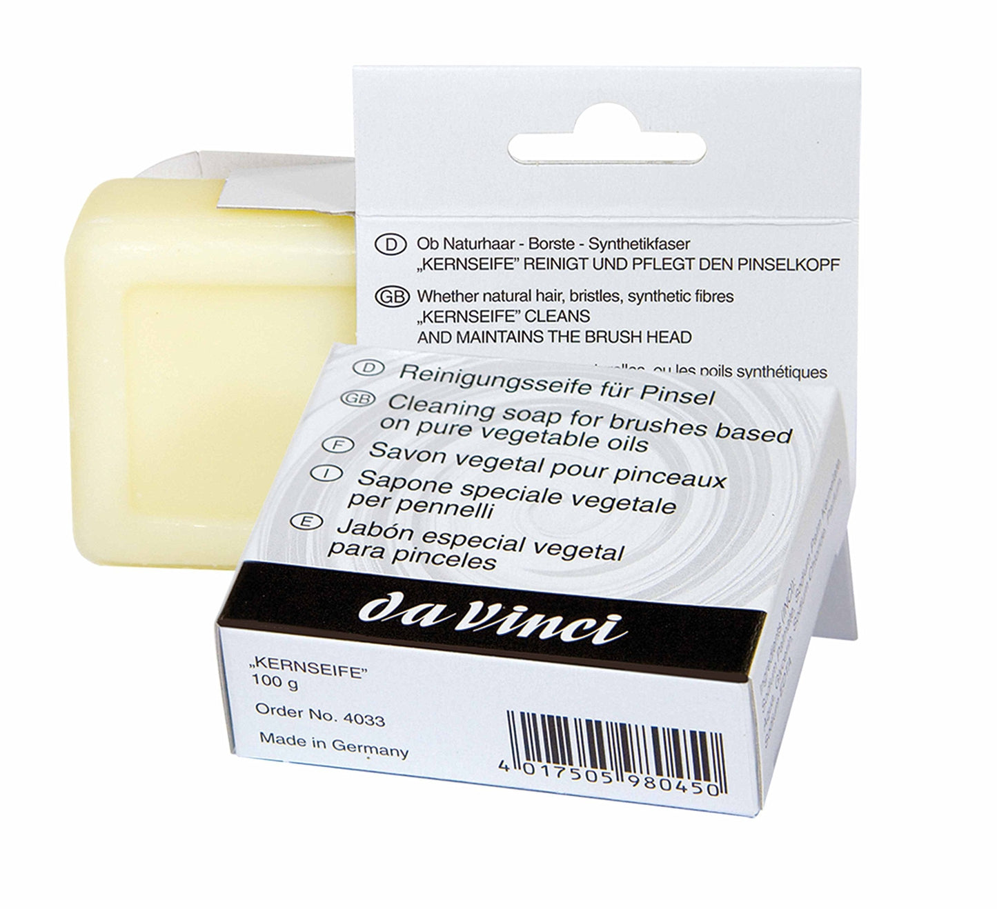 Da Vinci Brush Soap Series 4033 - All Natural Brush Soap - Reconditions, Cleans & Maintains The Brush Head