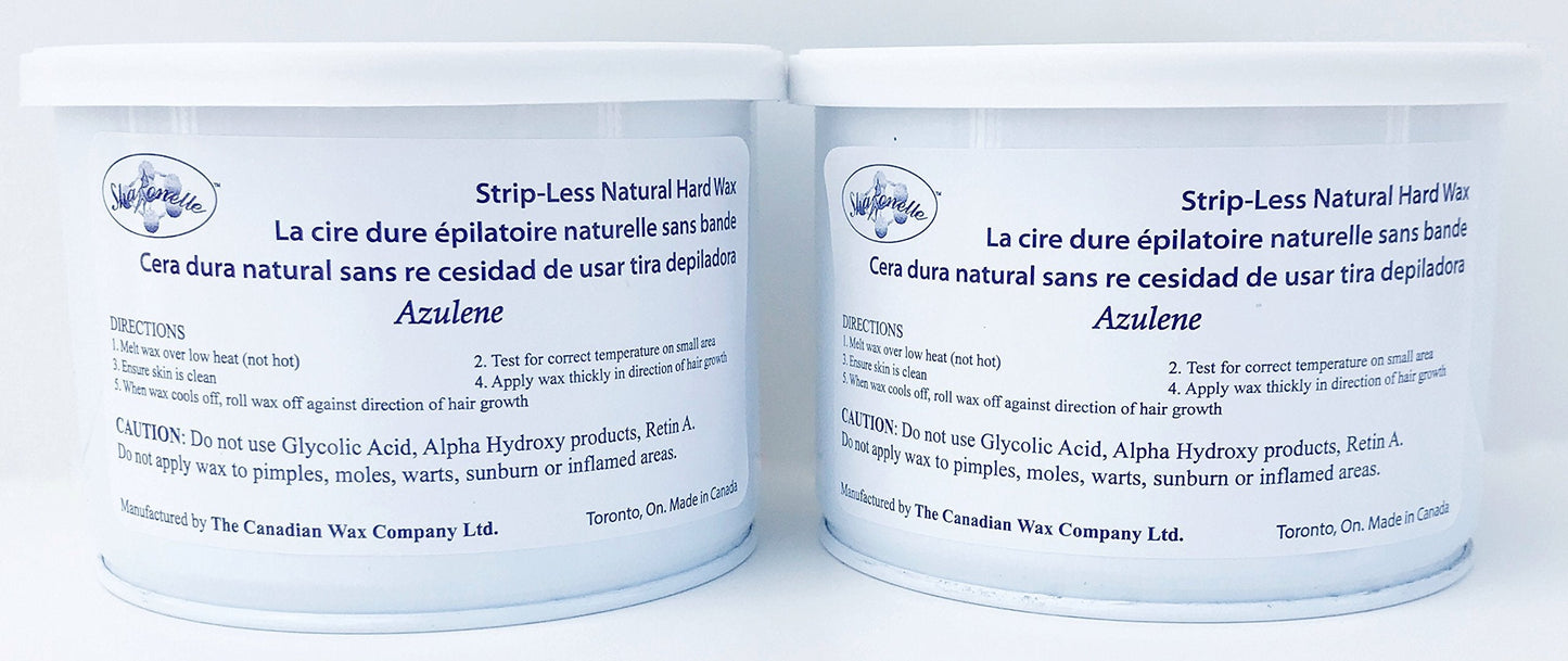 Sharonelle Natural Hard Azulene Wax In 14 Oz. - 2 Cans