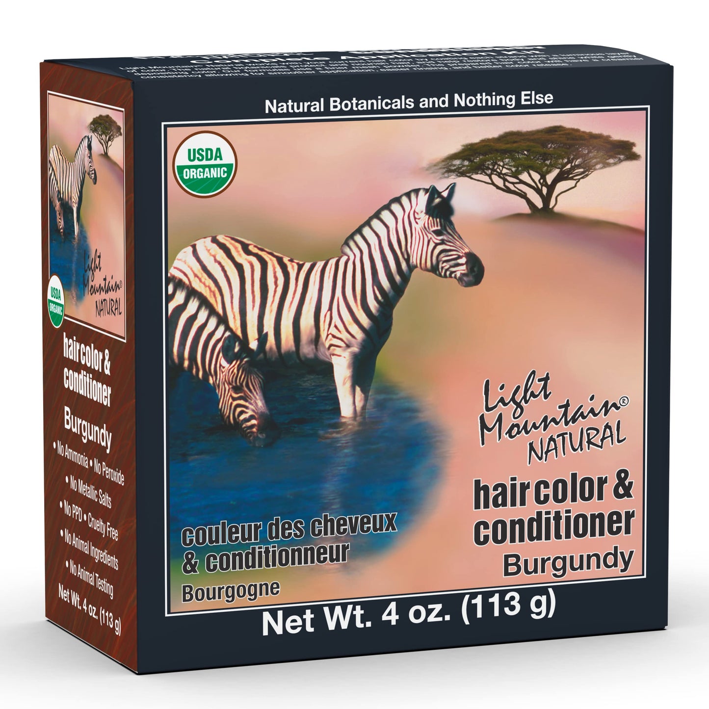 Light Mountain Natural Hair Color And Conditioner - Burgundy - 4 Fl Oz