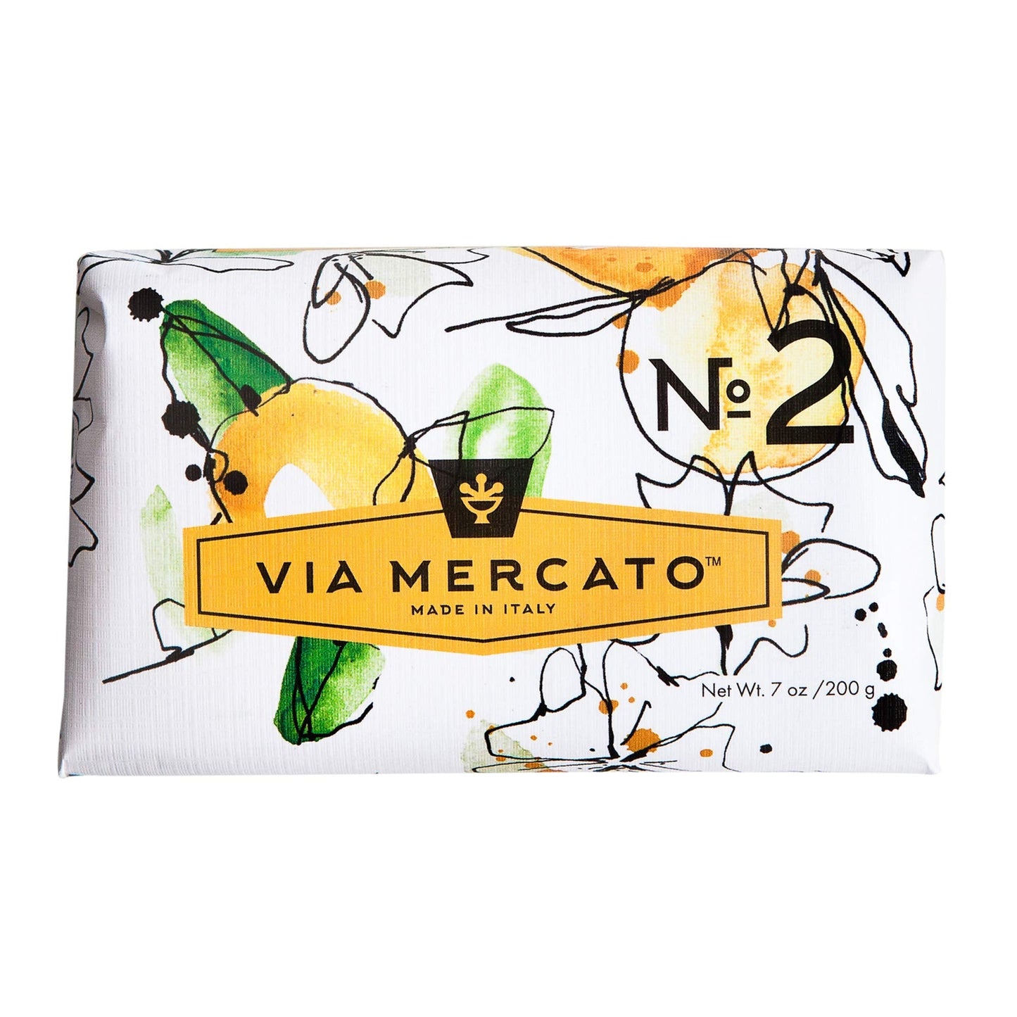 Via Mercato Italian Soap Bar (200 G), No. 2 - Green Tea & White Musk