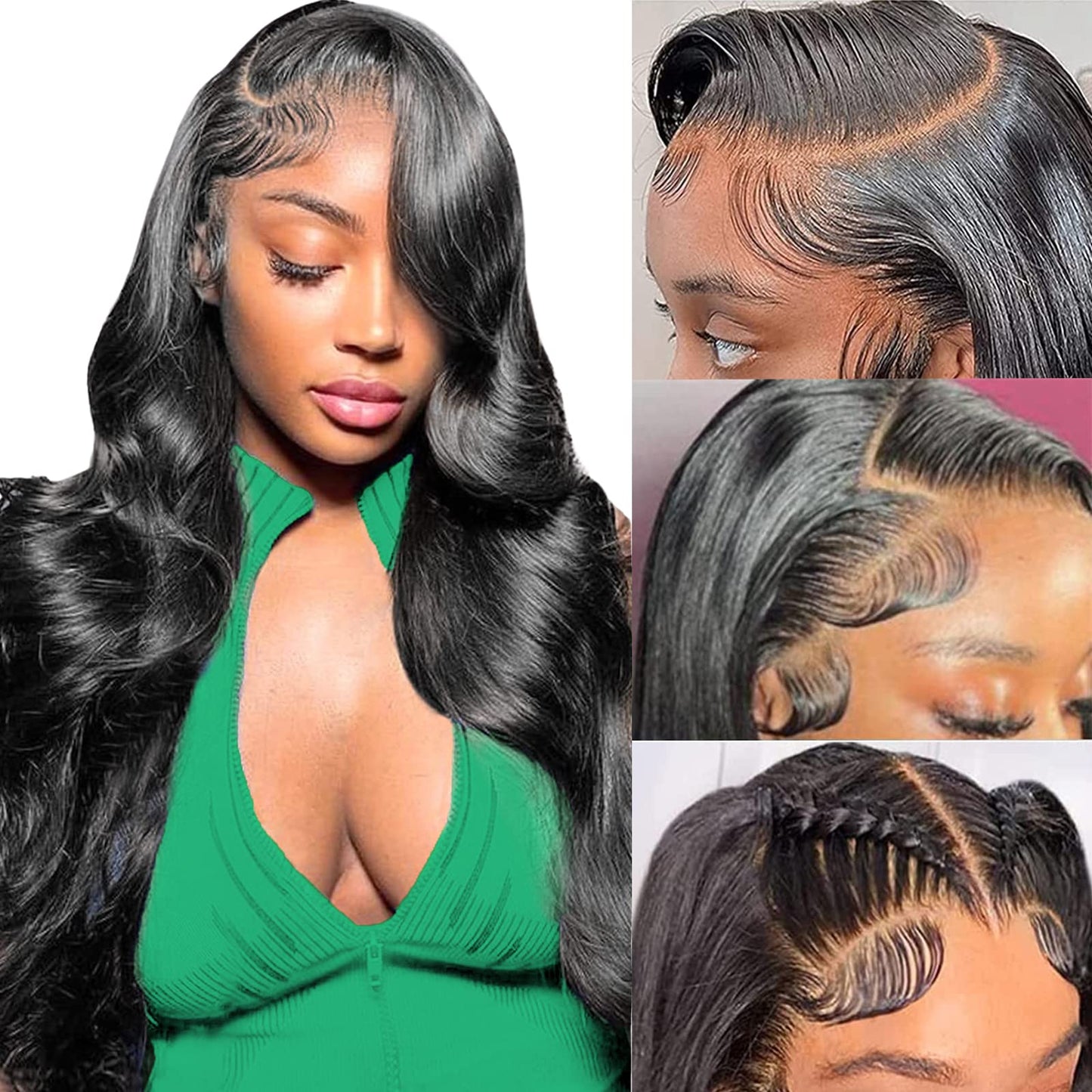 Wigs For Black Women Human Hair Glueless Wigs Human Hair Pre Plucked Body Wave Lace Front Wigs Human Hair Hd13X6 Lace Front Wigs