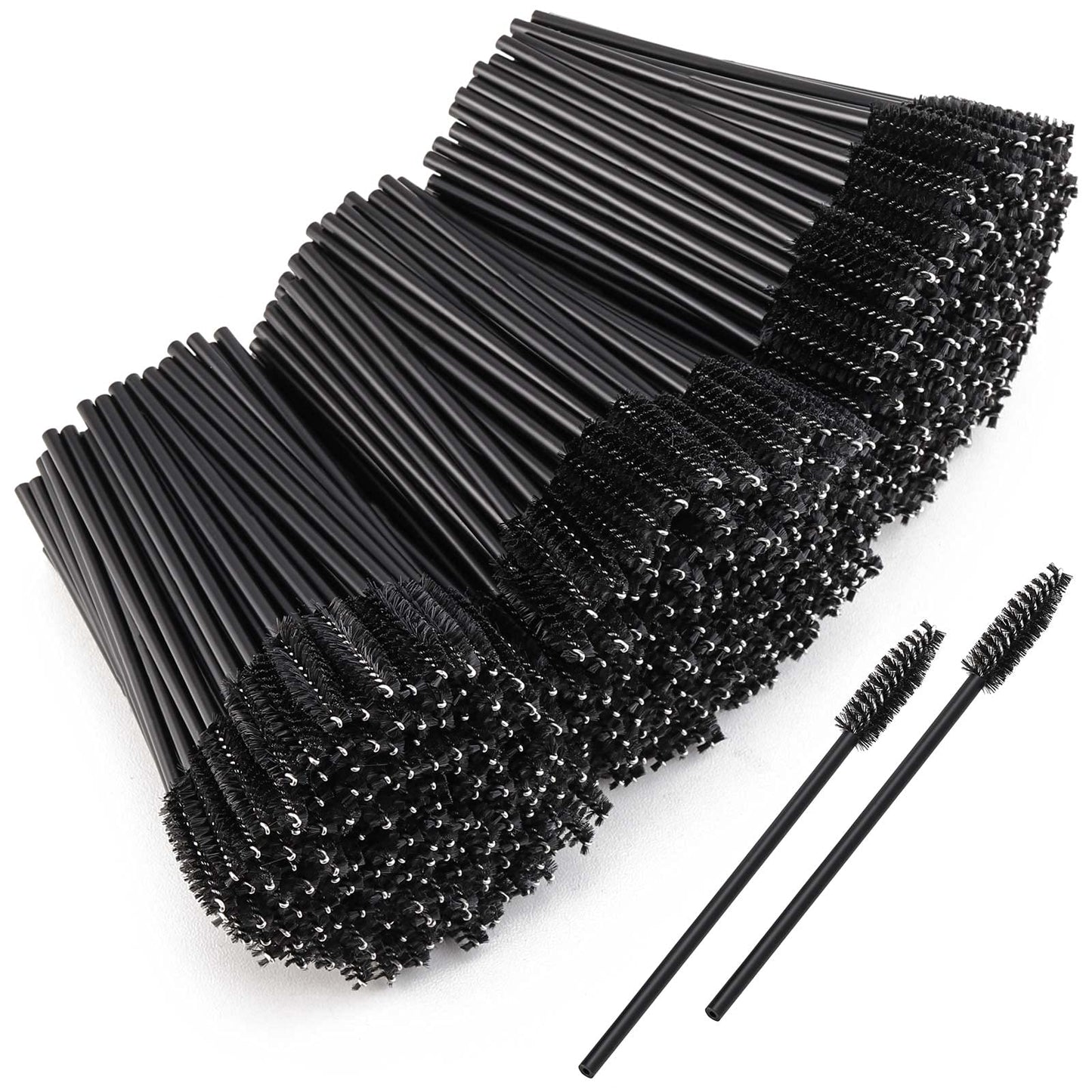 Disposable Mascara Wands Brush Makeup Spoolies Bulk For Eyelash Extensions, Black (1000 Pieces)