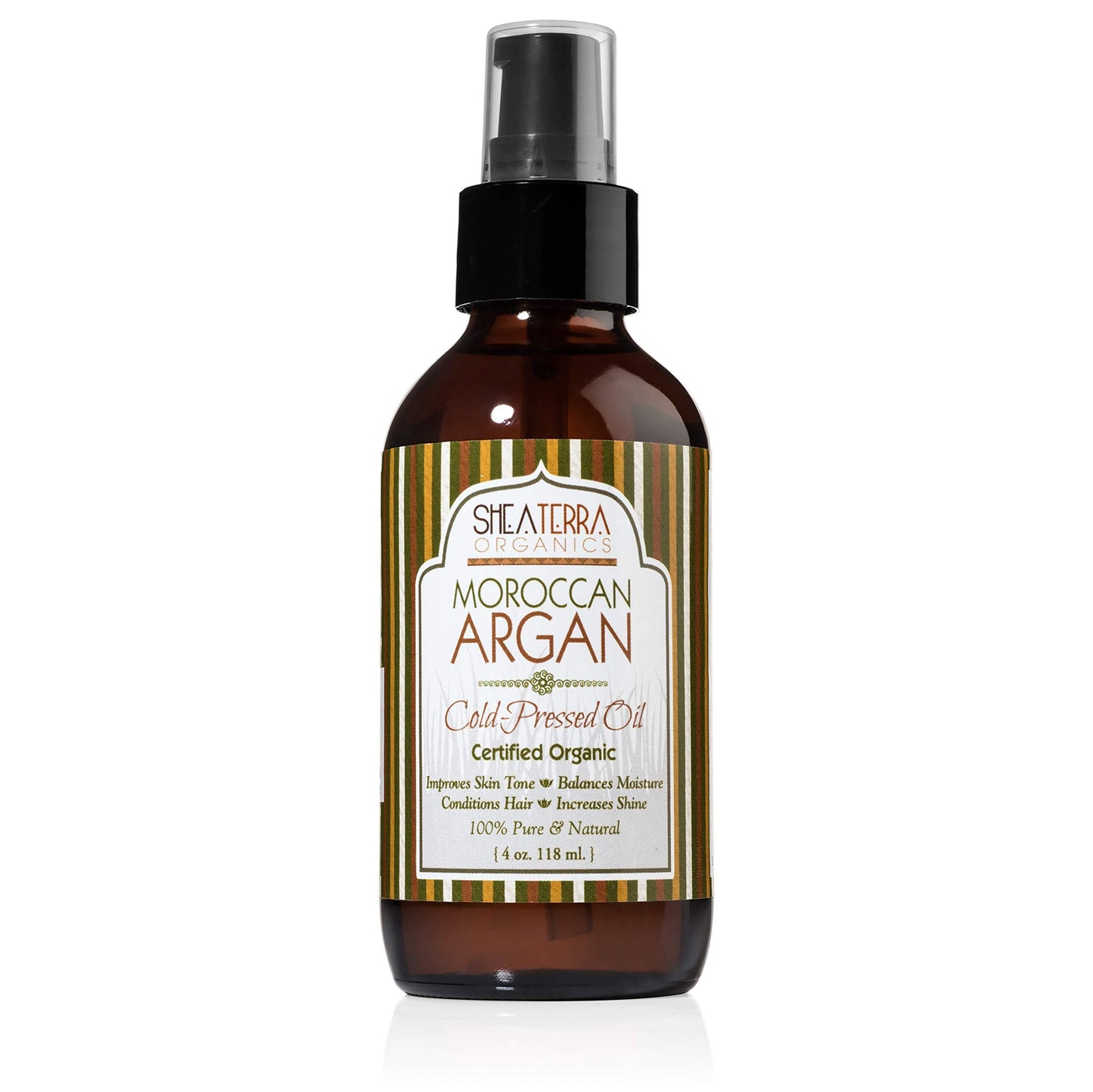 Shea Terra Moroccan Argan Cold-Pressed Extra Virgin Oil | Nutrient-Rich, All Natural & Organic Oil With Anti-Aging Vitamin A And