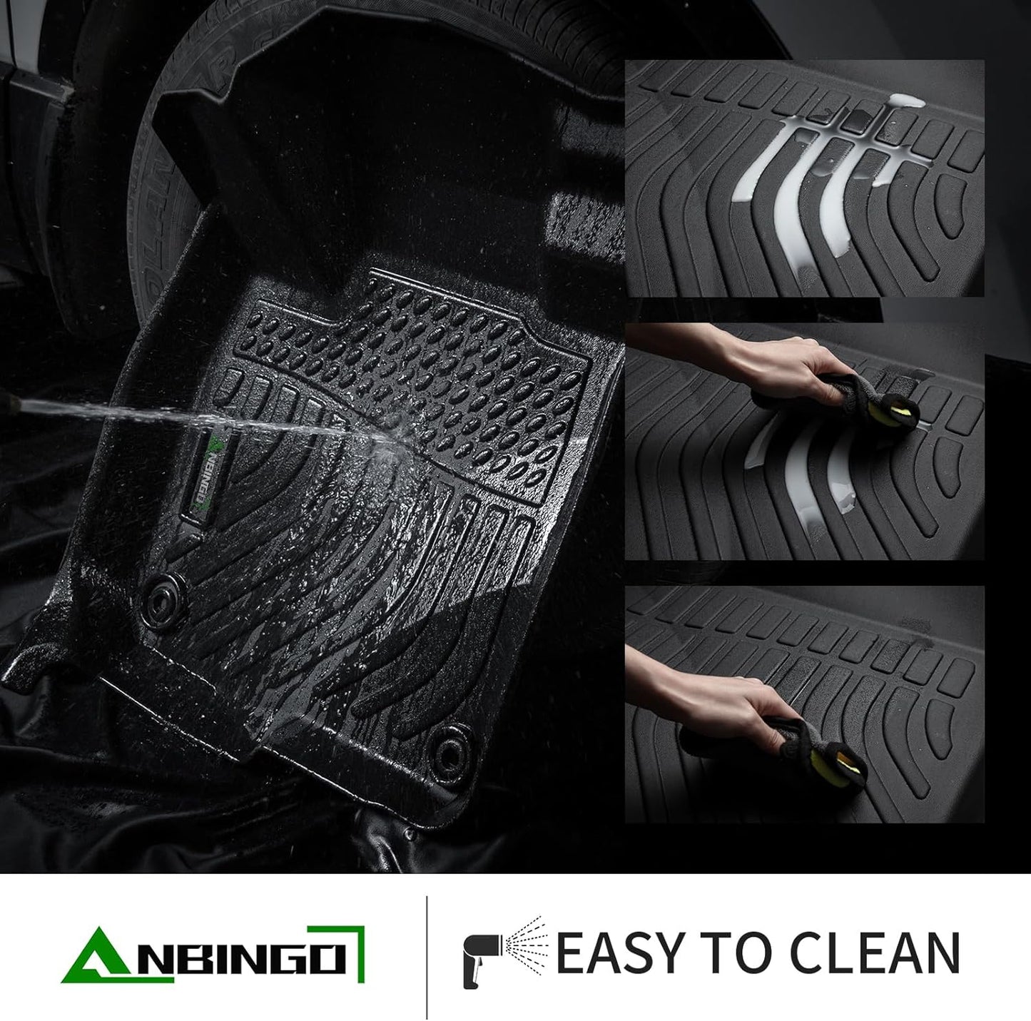 ANBINGO®-Floor Mats for Mazda 3 2025-2019 All Weather Protection TPE Anti-Slip Car Full Set Floor Liners Custom Accessories