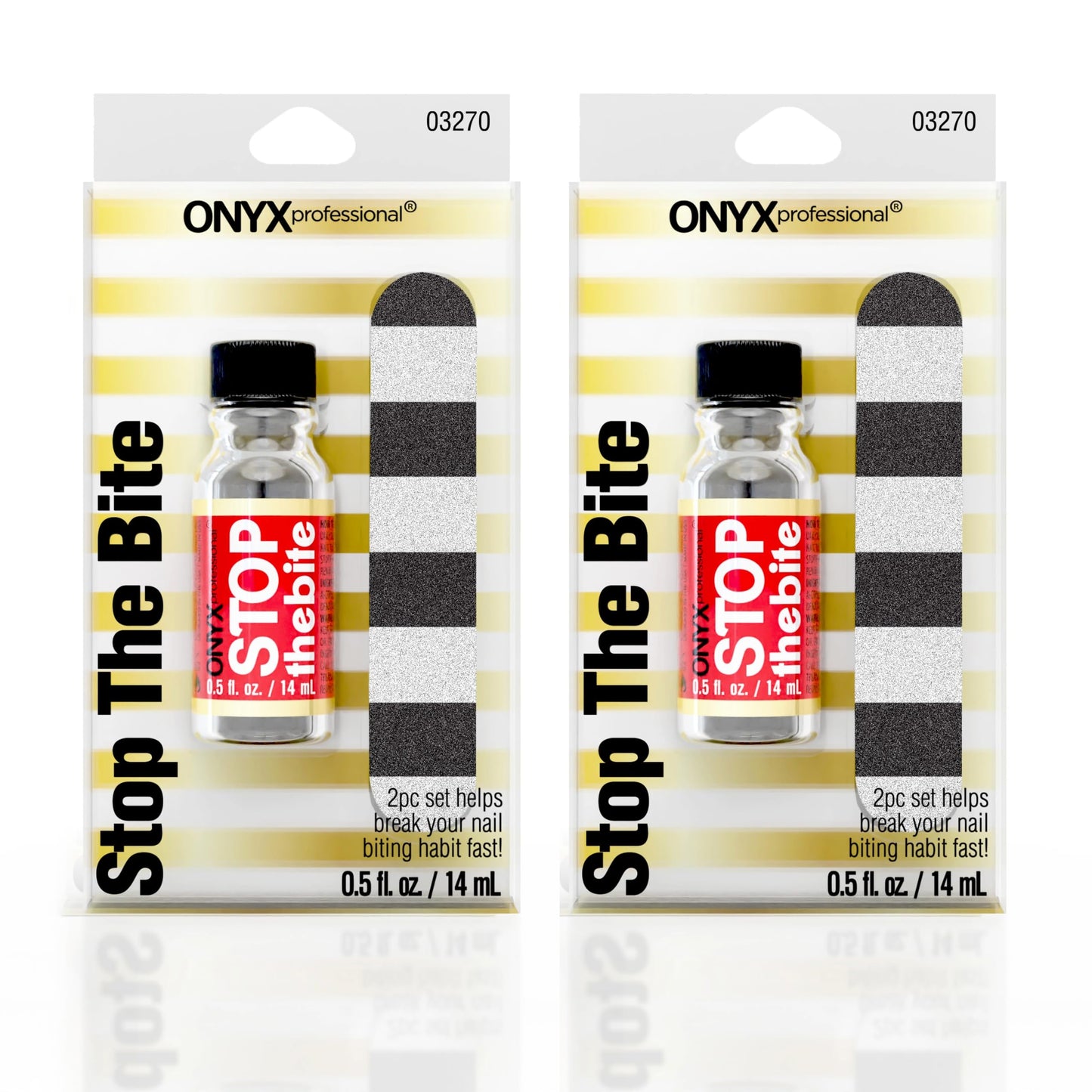 Onyx Professional ''Stop The Bite'' Nail Biting Deterrent Polish 0.5 fl oz - Helps Nails Grow & Can Be Used As Top or Base Coat,