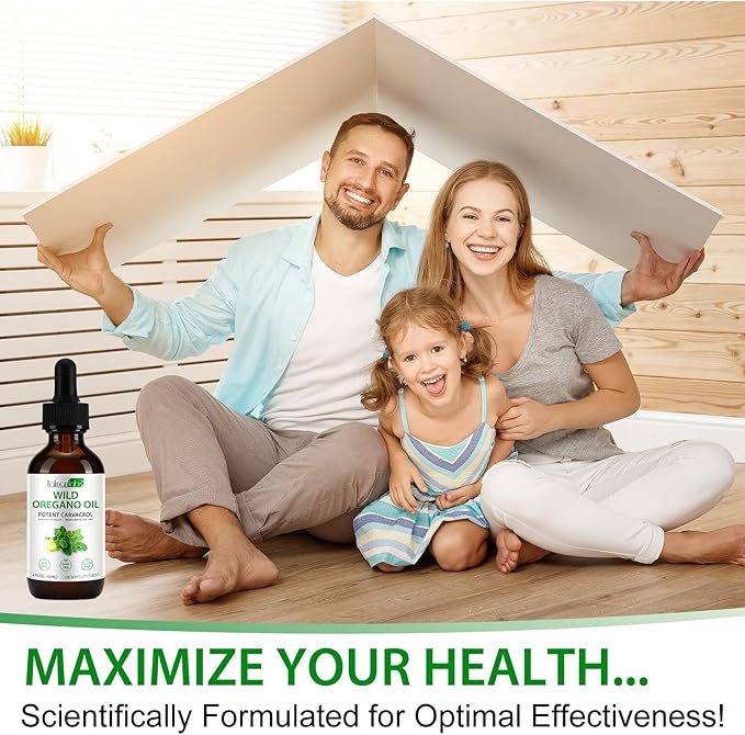 Organic Oregano Oil Liquid Drops, Natural Herbal Supplement with Oil of Oregano Drops, Immune, Digestive Support & Energy, Non-GMO, Gluten Free, 2 FL OZ