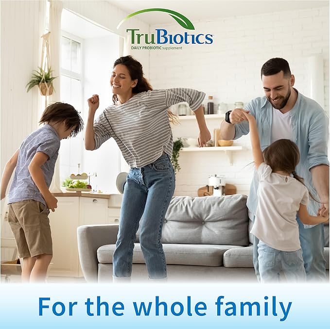 TruBiotics Probiotics for Digestive & Immune Health, Supports Regularity & Helps Relieve Abdominal Discomfort, Gas & Bloating, 2 Clinically Studied Probiotic Strains, Plus Prebiotics, 60 Capsules