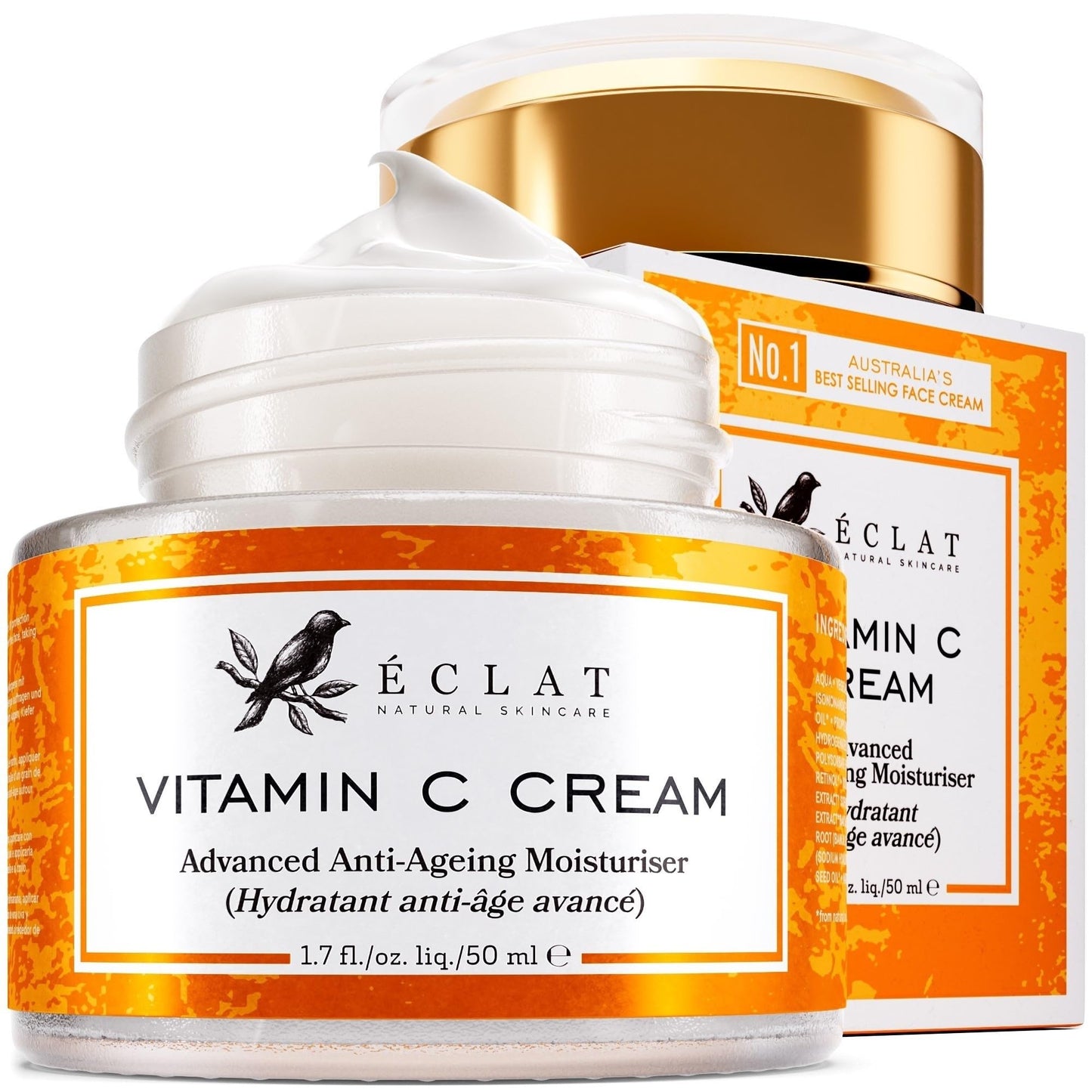 Vitamin C Face Moisturizer - Skin Whitening Cream Hyaluronic Acid Face Cream Brightening Cream Lotion - Vitamin C Facial Moistur