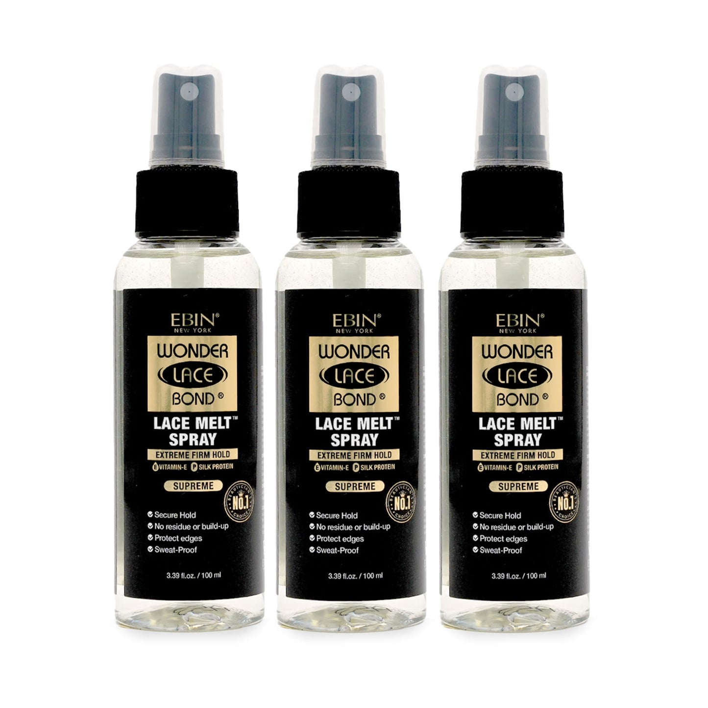 Ebin New York Wonder Lace Bond Lace Melt Spray - Extreme Firm Hold (Supreme) | Flawless,Natural, And Seamleass Finish, No Reside