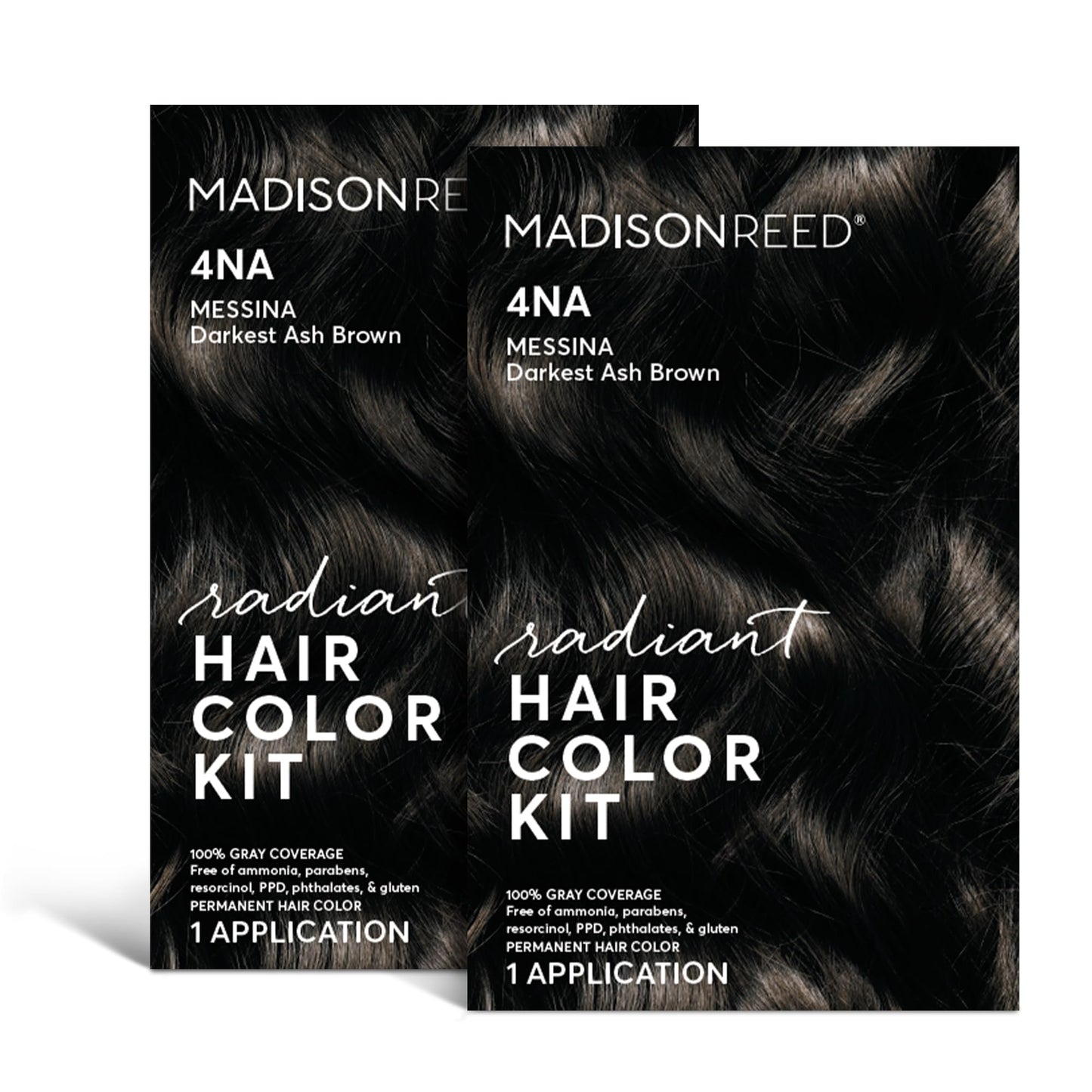Madison Reed Radiant Hair Color Kit, Darkest Ash Brown For 100% Gray Coverage, Ammonia-Free, 4Na Messina Brown, Permanent Hair D