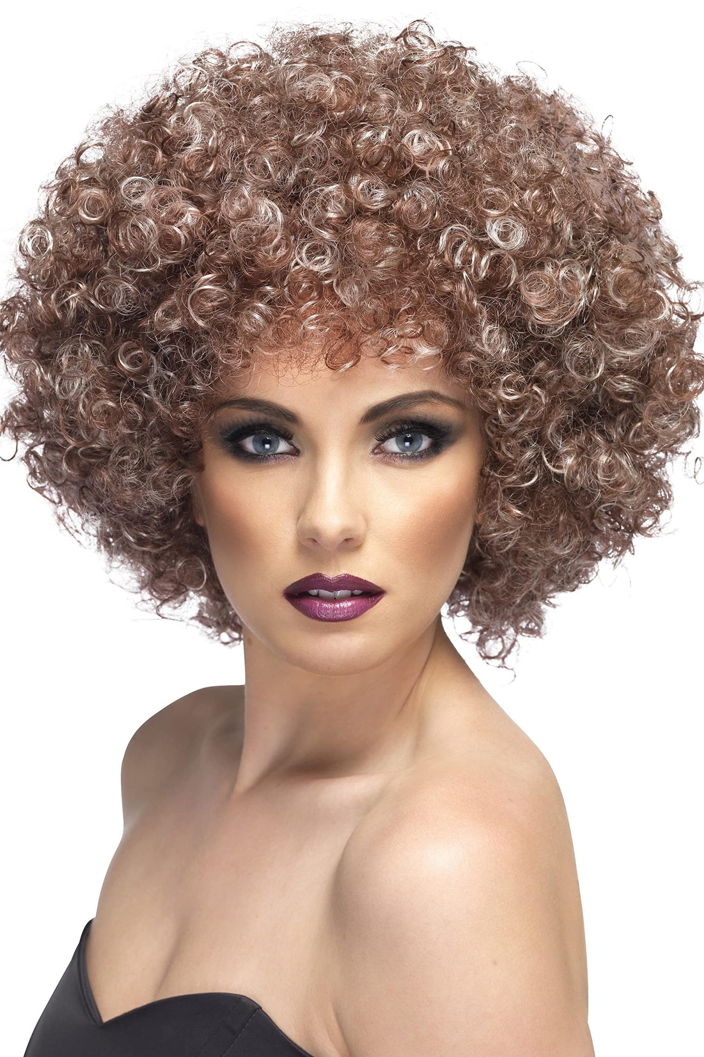 Smiffys Women'S One Size Afro Wig, Blonde & Brown