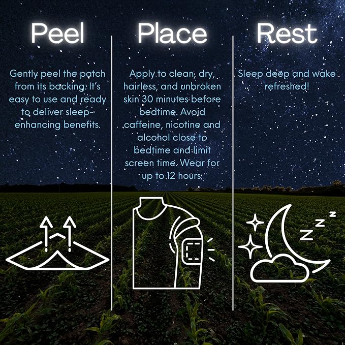 Sleep Patches β Natural Nighttime Support with Melatonin, Magnesium & L-Theanine | Skin-Friendly, Waterproof & Easy to Use | Promotes Relaxation for a Restful Night & Refreshed Mornings