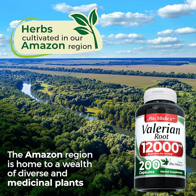 FITO MEDIC'S Lab | Valerian Root |200 Capsules |12000 mg| Valerian Root Capsules | Valerian | Valerian Root herb | Valerian Root Extract | Concentrate Extract |Ultra high Absorption.