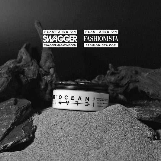 (SHEHβ’VOO) Ocean Clay - Premium Menβs Hair Styling Clay - Firm Hold + Natural Shine - Sulfate & Paraben Free (2.4 oz)