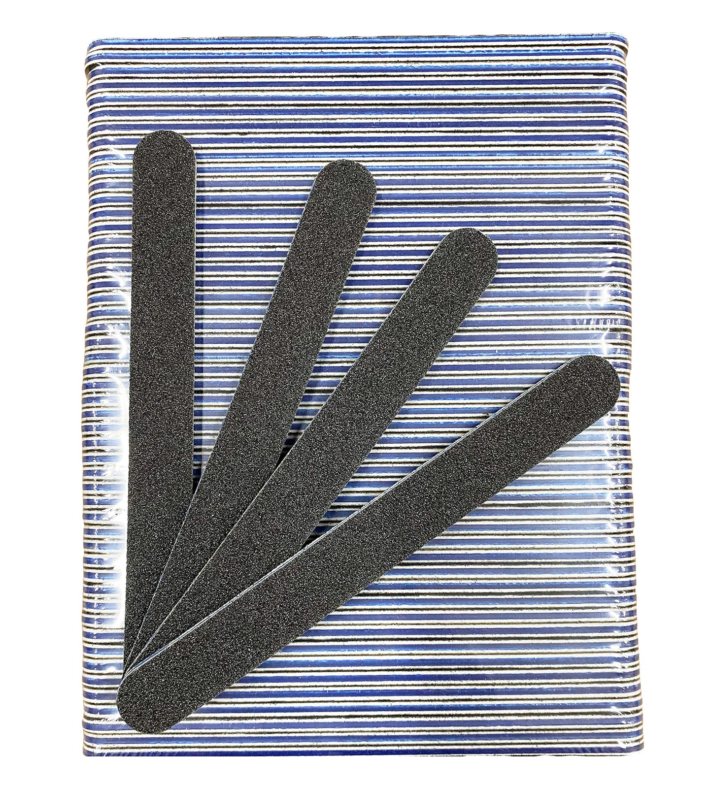 Prettyclaw | 50Pc Nail File 80/80 Grit Black Nail Files Blue Center Double Sided Black Emery Board For Nails Acrylic Nail File