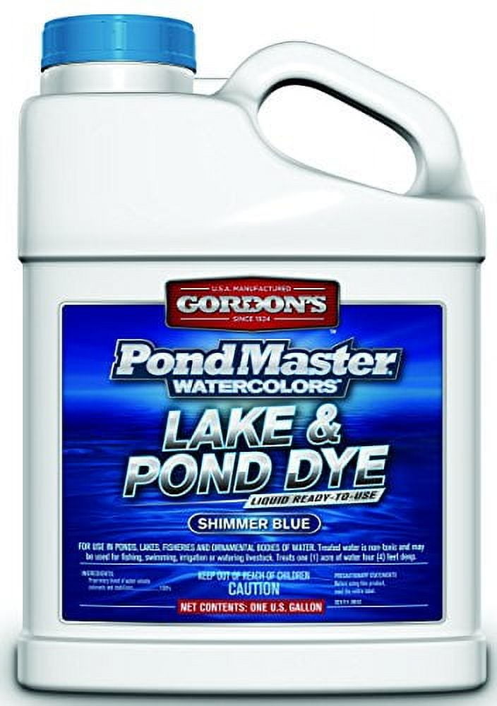 GORDON'S ® Watercolors™ Lake & Pond Dye Ready-to-Use Shimmer Blue, 1 Gallon, 3211072
