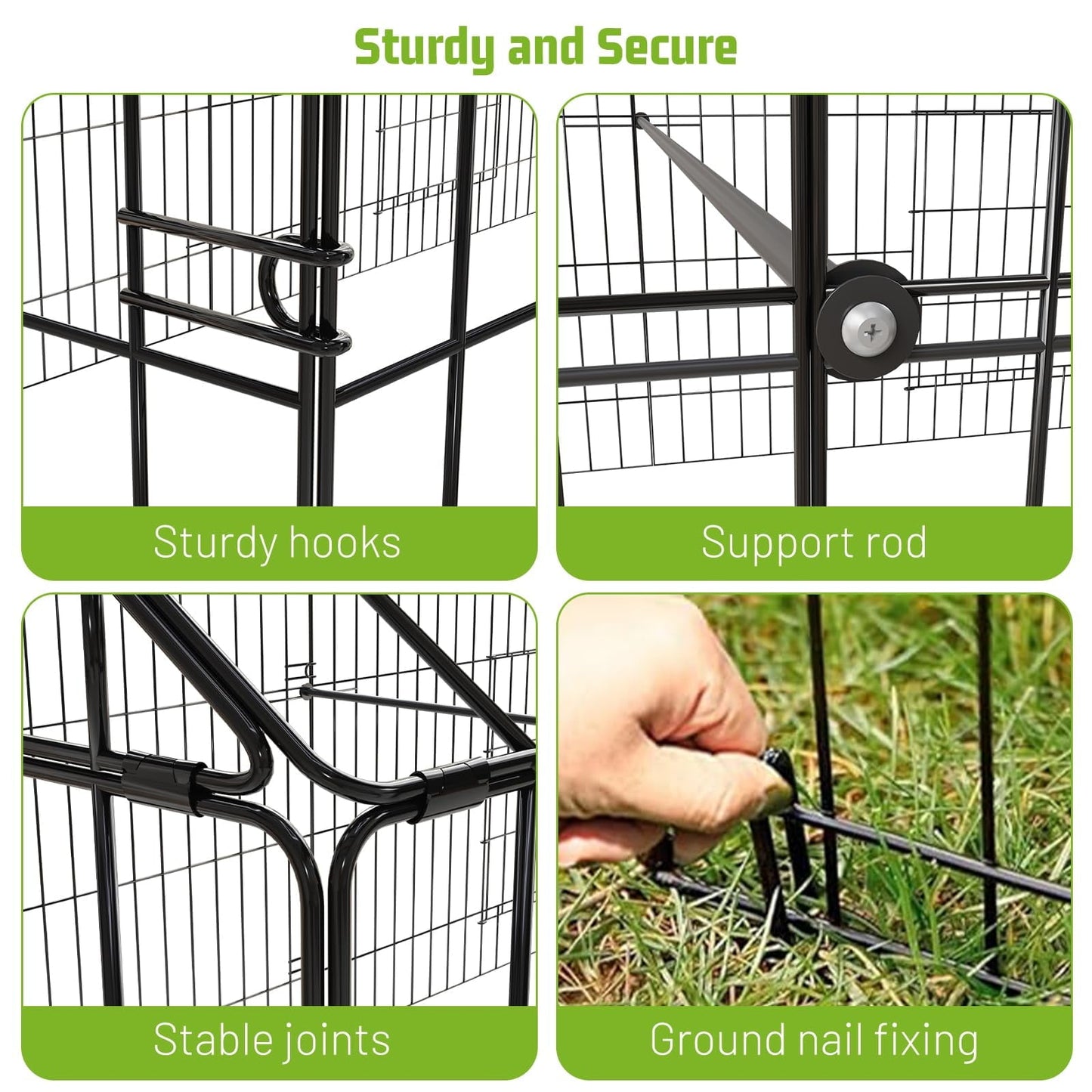 Metal Chicken Coop,86"×40"×40" Chicken Runs for Yard,Outdoor Pet Playpen with Waterproof Cover,Chicken Pen Kennel Duck Coop Cage Hutch Fence for Backyard Farm Rabbit Small Animal Poultry
