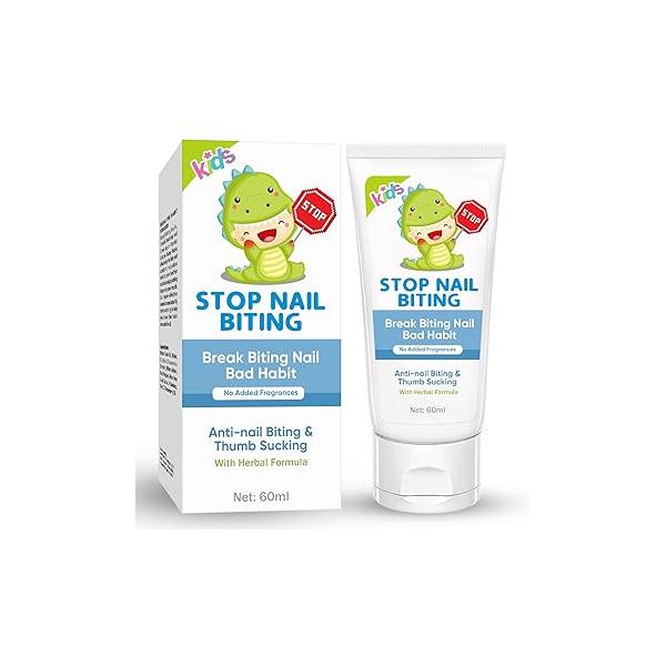 Nail Biting Prevention, No Bite Treatment Cream for Kids, Care & Stop Thumb Sucking, Safe and Natural Plant Bitter Formula