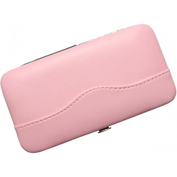 GSHLLO PU Leather Tweezer Storage Bag Eyelash Extension Case Empty Container Holder Lash Grafting Pouch Tool Pocket Pink