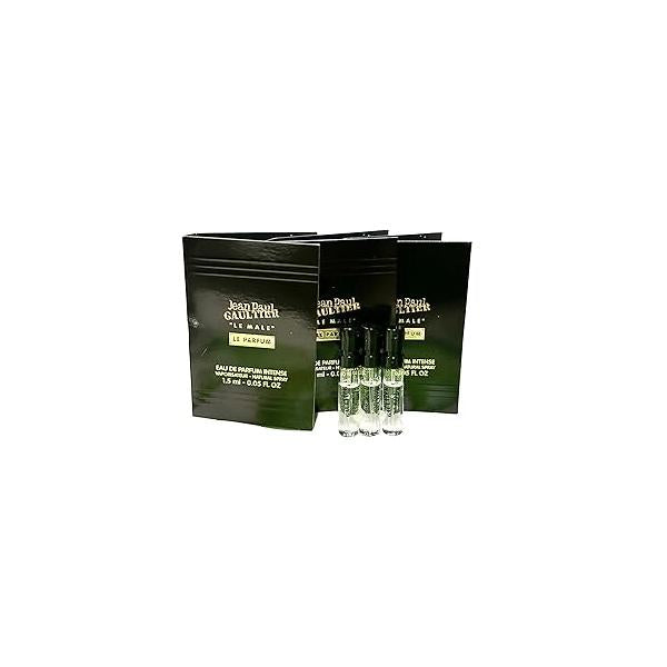 Jean Paul Gaultier Le Male Parfum Men Eau De Parfume Intense Sample Spray 1.5 ml / 0.05 fl oz (set of 3)