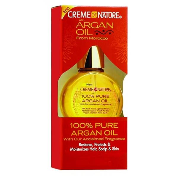 Creme of Nature, 100% Pure Argan Oil From Morocco, Restores, Protects and Moisturizes Hair, Scalp & Skin, 1 Fl Oz