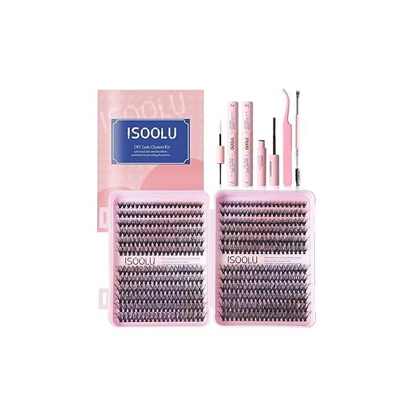 Fairy Lash Clusters Manga Individual Lashes C Curl Wispy Eyelash WideSpan Extension Kit with Bond and Seal Wet-Look Spiky Cluster (40D 9-16mm D 0.07)