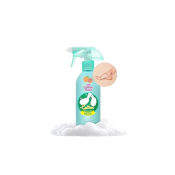 Cotton Foot - Shampoo Soap (Grapefruit, 13fl oz) Refreshing Cleanse Spray, Deodorizing Care Wash. Foaming Wash, Easy to Use