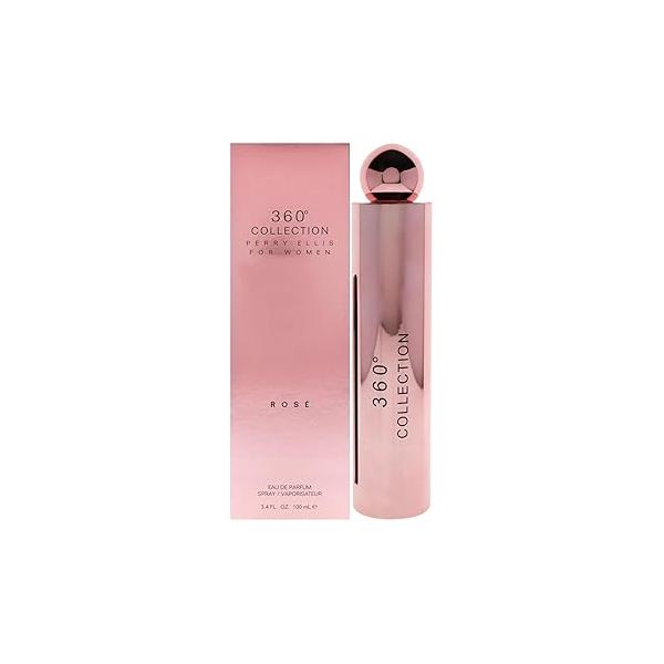 Perry Ellis 360 Collection Rose for Women Eau de Parfum Spray, 3.4 Ounce