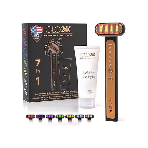 GLO24K Eye Care Beauty Massager. For Radiant, Beautiful Skin Around The Eyes.