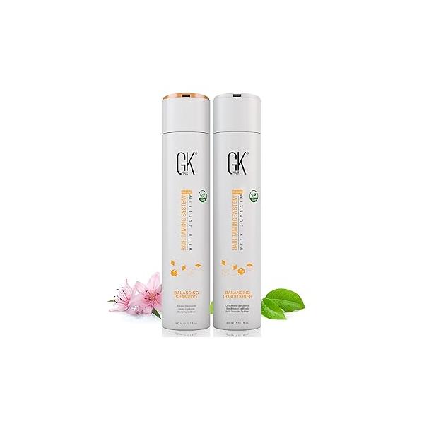 GK HAIR Balancing Shampoo and Conditioner Set for Oily Hair -72-Hour Freshness Clarifying Greasy Scalp Build Up, Dirt, Skip the Daily Wash, Gentle Fragrance 10.1 Fl Oz