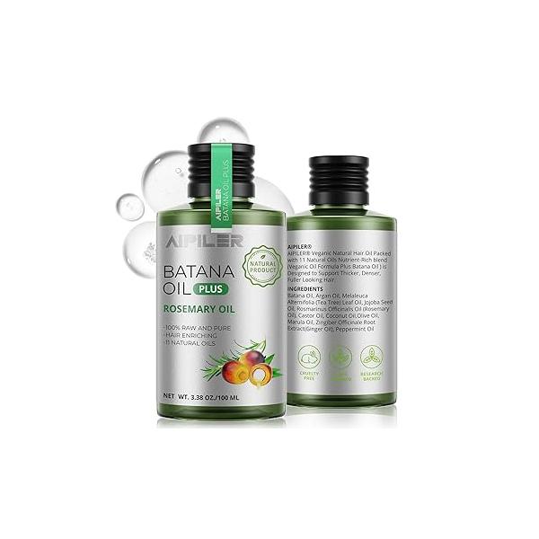 Raw Batana Oil for Hair Growth: 100% Pure - Dr. Sebi from Honduras Unrefined Promotes thickness Men & Women 4.23 oz