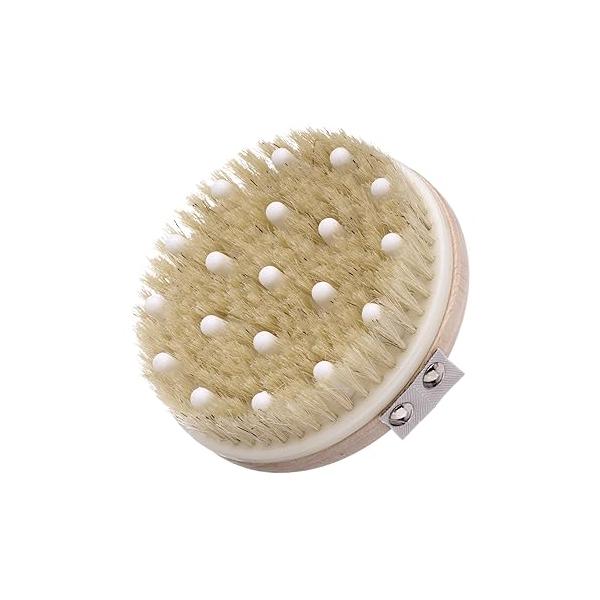 Hydrea London Lymphatic Detox Brush with Natural Bristle and Rubber Nodules