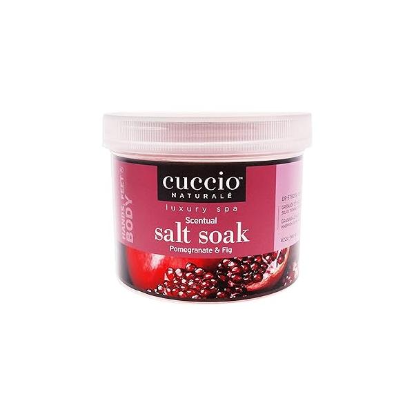 Cuccio Naturale Scentual Salt Soak - Invigorating Salts With An Irresistible Scent Rejuvenate And Soothe Tired Feet Softens Leaves The Skin Fresh Clean Pomegranate Fig 29 Oz
