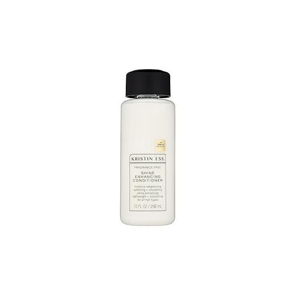 Kristin Ess Hair Fragrance Free Shine Enhancing Conditioner for Moisture, Hydration + Shine, Vegan, Paraben, Sulfate, Phthalate and Silicone Free, Gluten 10 fl. oz.