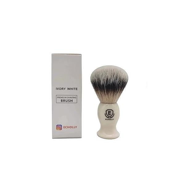 Premium Shaving Brushes for men by Echolly-NO Shedding Bristle Shave Men-Smooth Acrylic Handle Legacy Brush-Rich and Fast Lather Cream Brush Dad Gifts Fathers Day