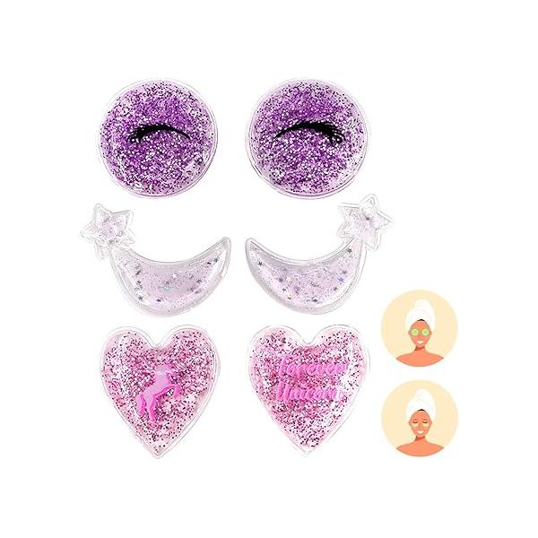 Reusable Gel Eye Ice Pack, Cooling Pad, Hot & Cold Treatment for Strain, Swelling, Redness, Puffy Eyes, Dark Circles, Smooth Fine Lines, and Recover Surgery. (Clear 10PCS)