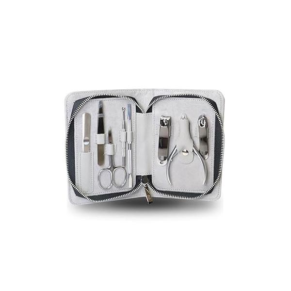 Rui Smiths Pro Stainless Steel 8-Piece Manicure Kit For Home And Salon With Professional Precision Cuticle Nipper Metal Pusher Style No. 105