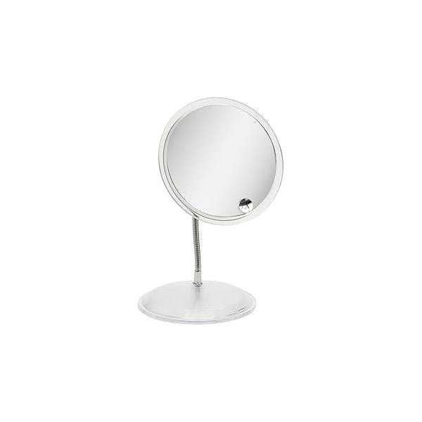Gooseneck Vanity 7X Mirror with Clear Acrylic Frame