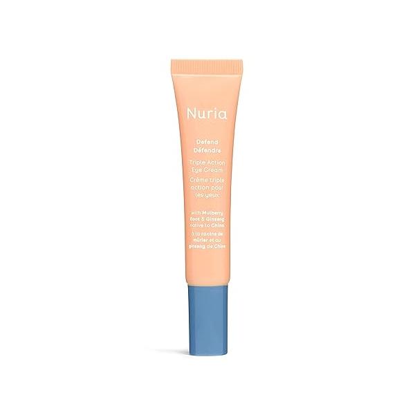 Nuria - Defend Triple Action Eye Cream for Dark Circles, Puffiness and Fine Lines, Nourishing Under with Ginseng Mulberry Root, 15mL/0.5 fl oz
