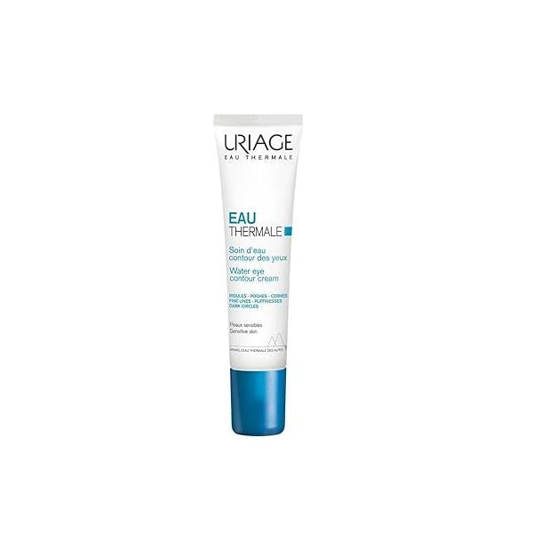 URIAGE Water Eye Contour Cream with Hyaluronic Acid | Reduces Visible Fine Lines, Puffinesses, Dark Circles, Paraben & Fragrance-Free, Ophthalmologically Tested, 15 mL / 0.51 oz