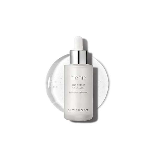TIRTIR SOS Serum - Radiant Glow Boosting Face Plumping, Anti Aging, Hydrating Visibly Smooth and Glowy Skin Fragrance Free for All Types, 1.69 fl.oz.