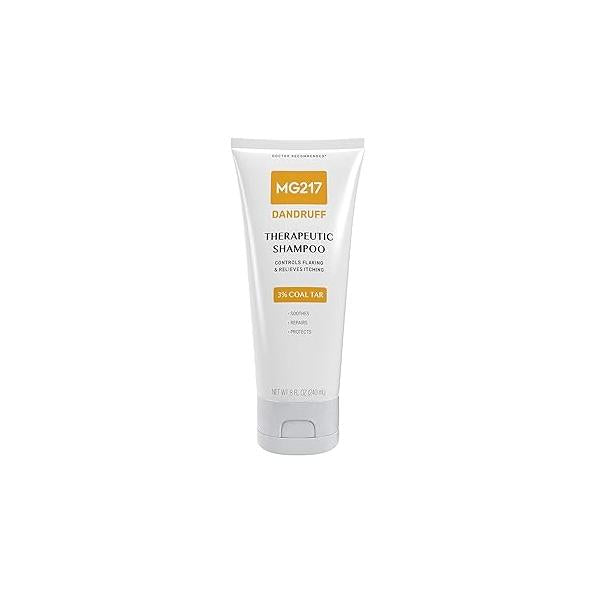 MG217 Dandruff 3% Coal Tar Shampoo, Controls Flaking & Relieves Itchy Scalp - 8 oz Tube