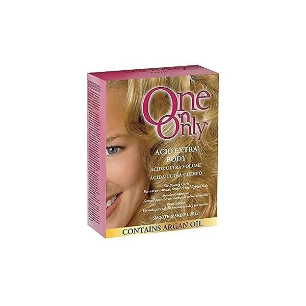 One 'n Only Acid Extra Body Perm with Argan Oil for Bouncy Curls, Leaves Hair Manageable, Firm and Even Great Normal, Tinted, Frosted Hair, Processing Without Dryness or Frizziness