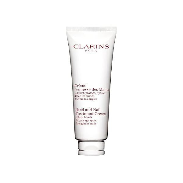 Clarins Hand and Nail Treatment Cream | Award-Winning Softens, Nourishes Shields Skin Strengthens Nails Conditions Cuticles Natural Plant Extracts, Including Shea Butter