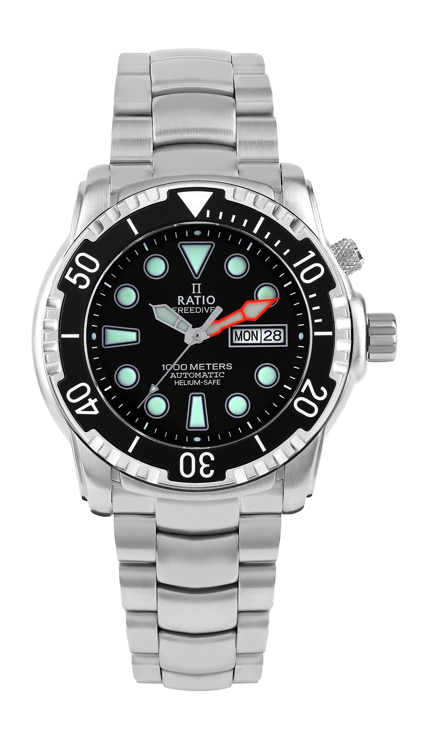 Ratio Freediver Helium-Safe 1000M Sapphire Automatic 1068Ha96-34Va-Blk Men'S Watch