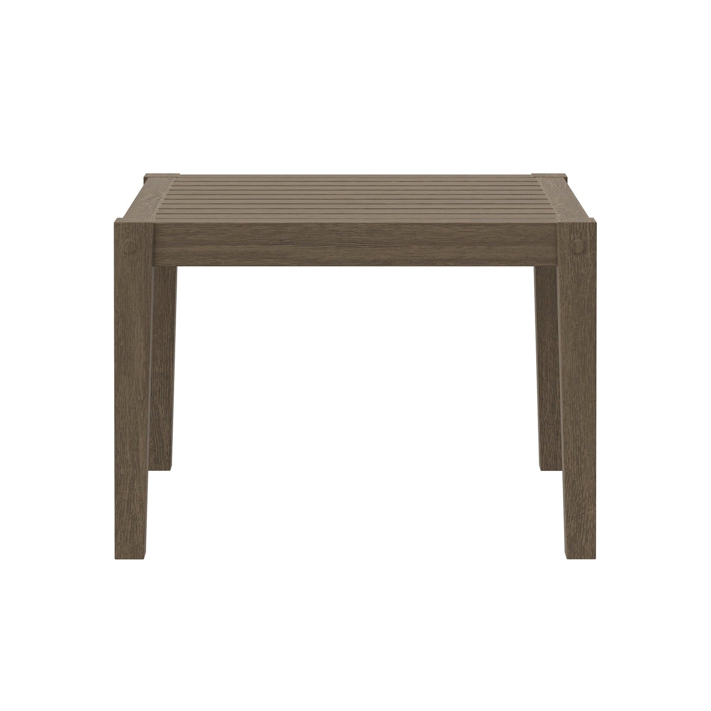 Coffee Side Table, Gray, Teak Wood, Outdoor Patio Balcony Cafe Bistro Garden Hospitality Restaurant, Modern Contemporary, HB37898
