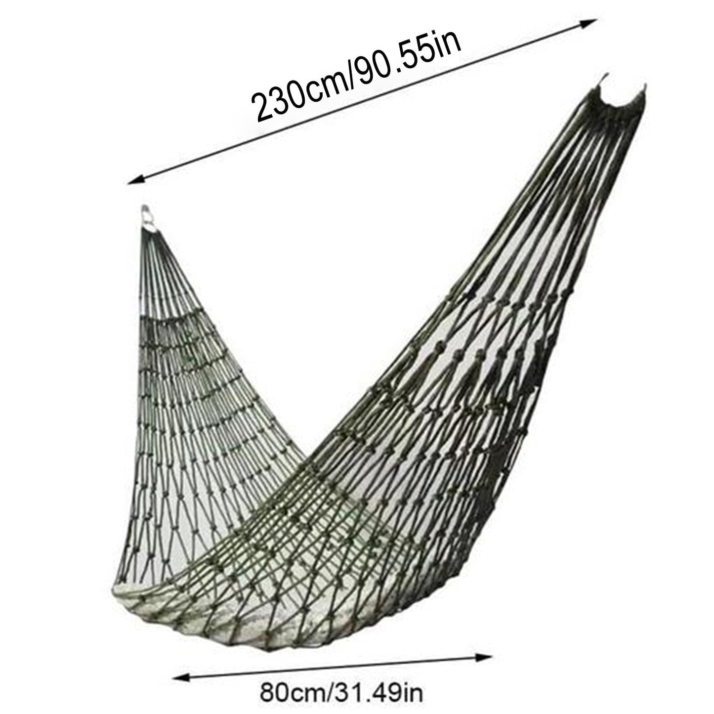 Nylon Mesh Outdoor Hammock with Tie Straps | Breathable Lightweight Design | 220lbs Weight Capacity | Portable Camping, Hiking, Backyard Use | 270x80cm Size | Durable Multi-Strand Rope