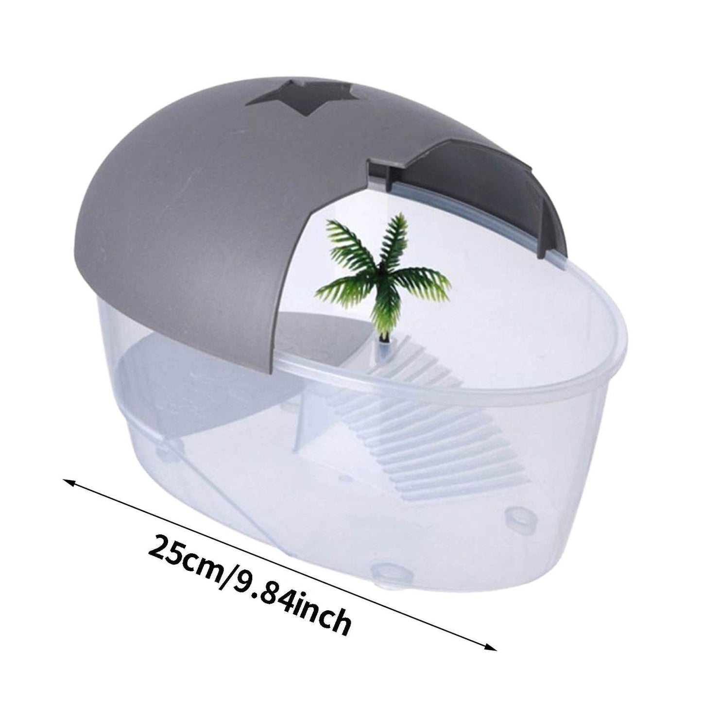 mfkdald Turtle Tank Aquarium, Turtle Habitat Reptile Plastic Terrarium Safe Durable, Turtle Tank With Lid Prevent Tortoise From Climbing Escaping