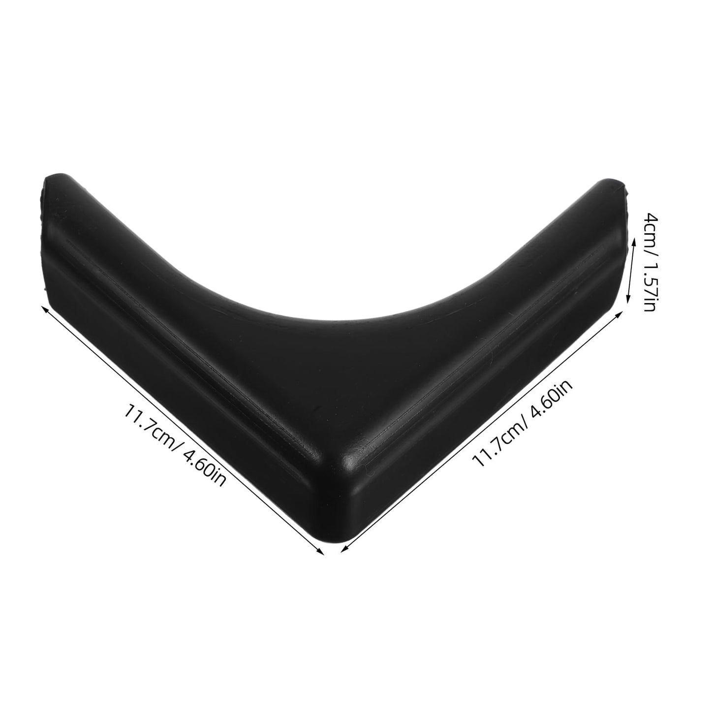 Worgeous Beach Chair Foot Pad Plastic Nonskid Furniture Pads Round Black 1 Pair 4.7X4.7X1.6In