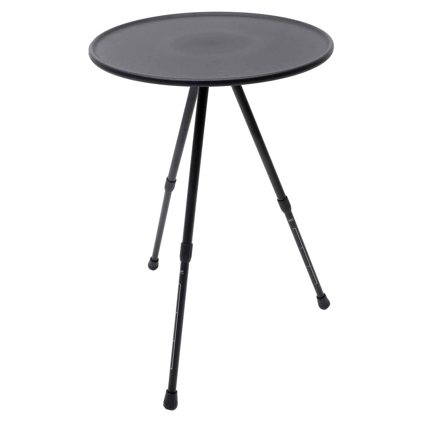 PTOOTP 1Pack Small Beach Table Black Stainless Steel Round Shape for Camping Hiking and Outdoor Use